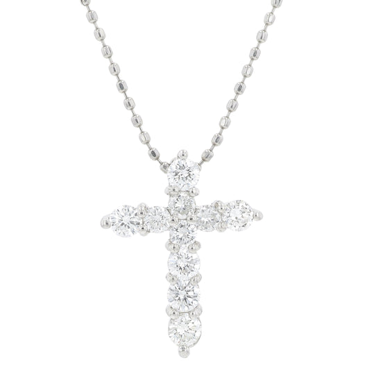 PT900/850 .50 CTW Diamond Cross Pendant