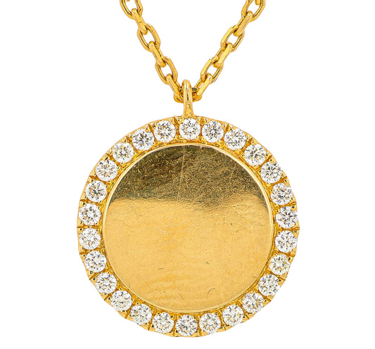 14K YG EFFY .31 CT Diamond Pendant