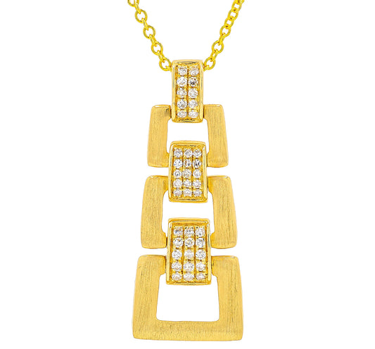 14K YG EFFY .15 CT Diamond Pendant