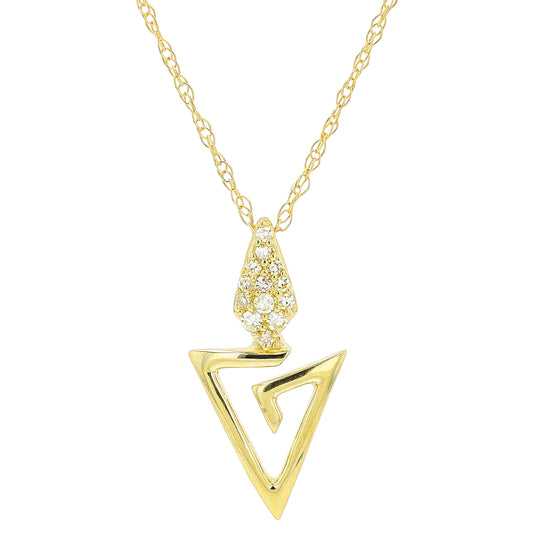 14K YG .05 CT Diamond Pendant