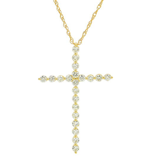 14K .37 CTW Diamond Cross Pendant<p><strong>More Colors Available</p></strong>