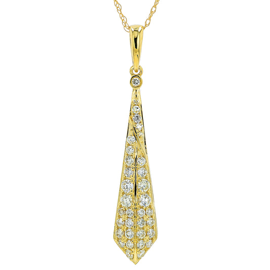14K YG .50 CT Diamond Pendant
