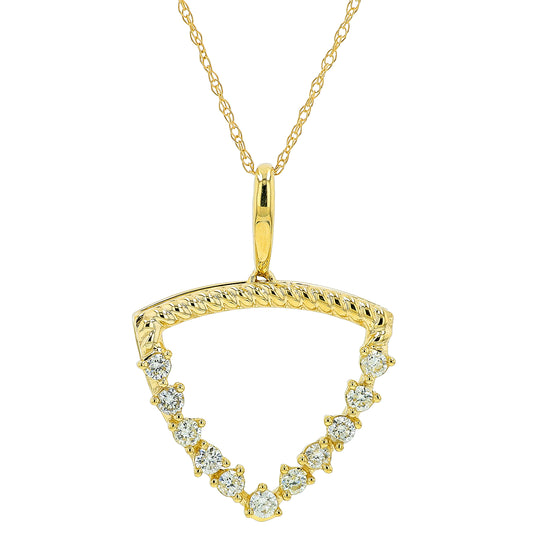 14K YG .25 CTW Diamond Pendant