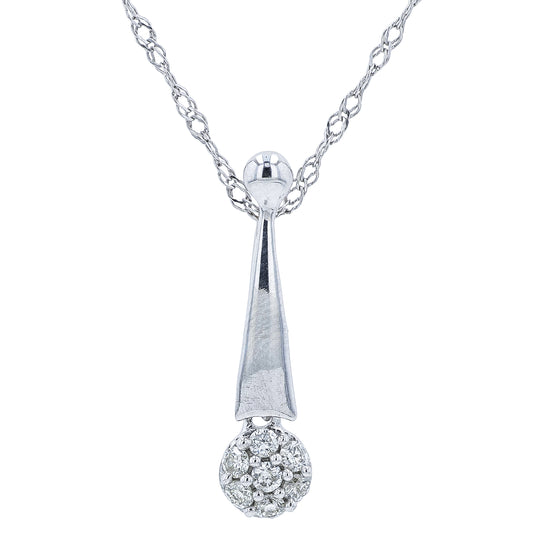 14K WG .08 CTW Diamond Pendant