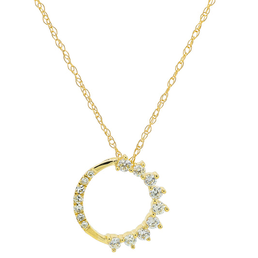 14K YG .18 CT Diamond Pendant