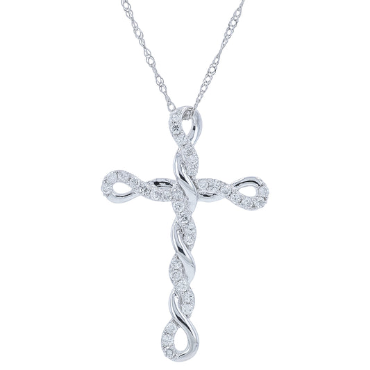 14K .30 CTW Diamond Cross Pendant<p><strong>More Colors Available</p></strong>