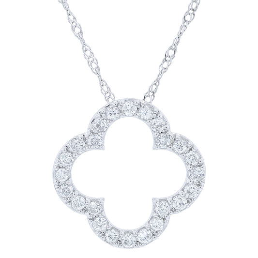 14K WG .25 CTW Diamond Pendant