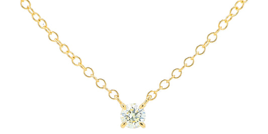 14K .16 CT Diamond Solitaire Necklace<p><strong>More Colors Available</p></strong>