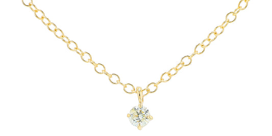 14K .09 CT Diamond Solitaire Pendant<p><strong>More Colors Available</p></strong>