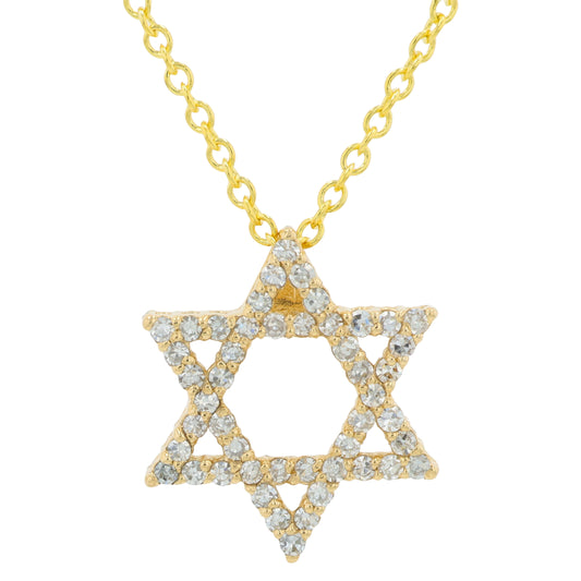 14K YG EFFY .24 CTW Diamond Star of David Pendant