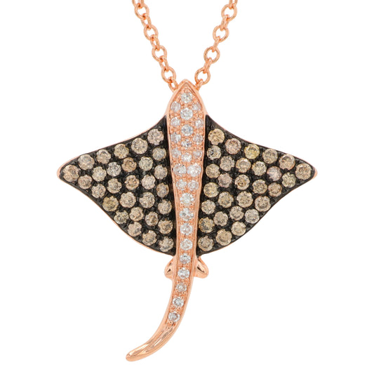 14K RG EFFY .46 CTW Diamond Stingray Pendant