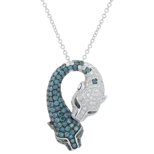 14K WG EFFY 1.56 CTW Diamond Panther Pendant