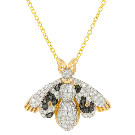 14K YG EFFY .41 CTW Diamond Moth Pendant