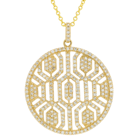 14K YG EFFY 1 CTW Diamond Pendant