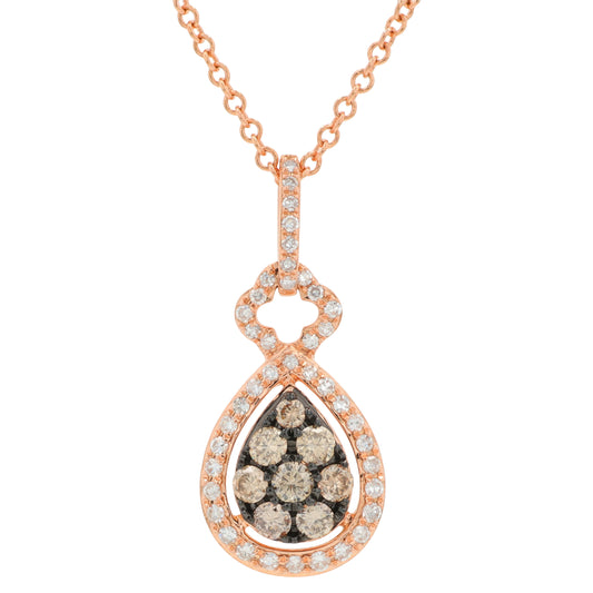 14K RG EFFY .40 CTW Diamond Pendant