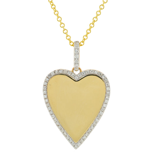 14K YG EFFY .25 CTW Diamond Heart Pendant