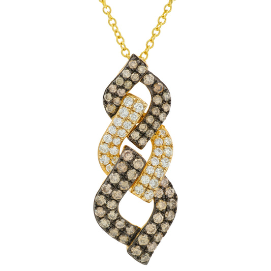 14K YG EFFY .84 CTW Diamond Pendant
