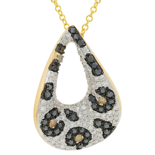 14K YG EFFY .60 CTW Diamond Cheetah Pendant