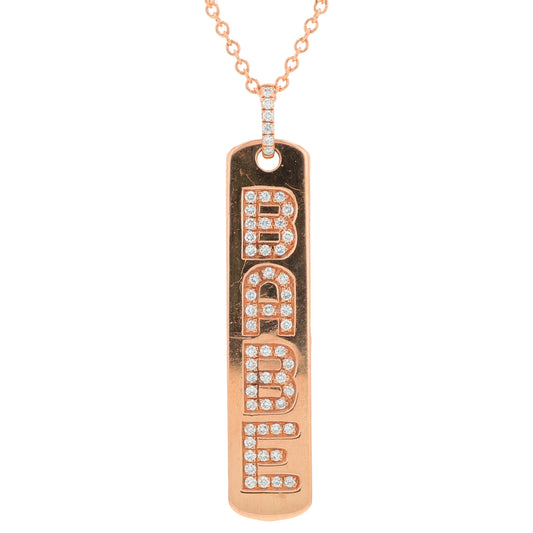 14K RG EFFY .22 CTW Diamond 'BABE' Pendant