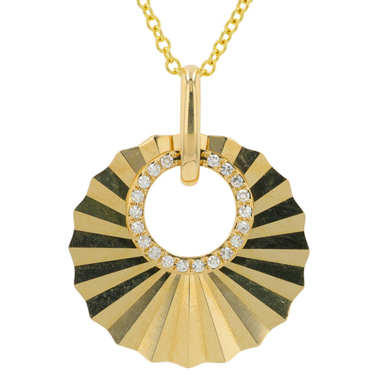 14K YG EFFY .08 CTW Diamond Pendant