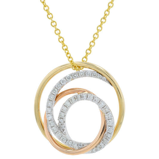 14K Tri-Tone EFFY .27 CTW Diamond Pendant