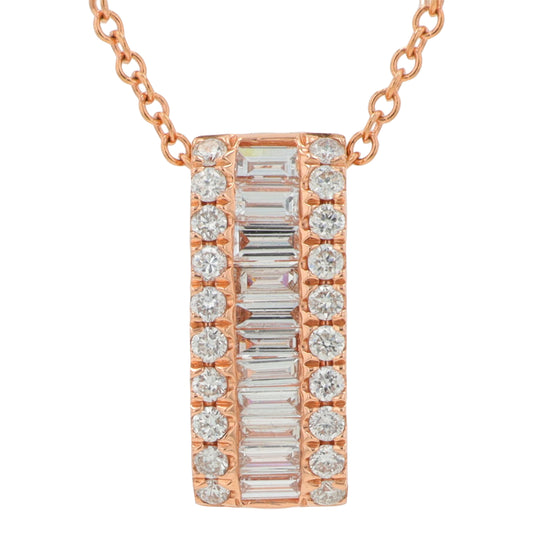 14K RG EFFY .48 CTW Diamond Pendant