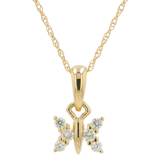 14K .11 CTW Diamond Butterfly Pendant<p><strong>More Colors Available</p></strong>