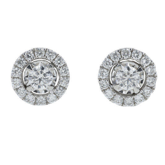 14K WG .75 CTW Diamond Studs