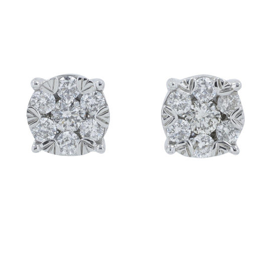 10K WG .16 CTW Diamond Stud