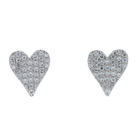 10K .15 CTW Diamond Heart Studs<p><strong>More Colors Available</p></strong>