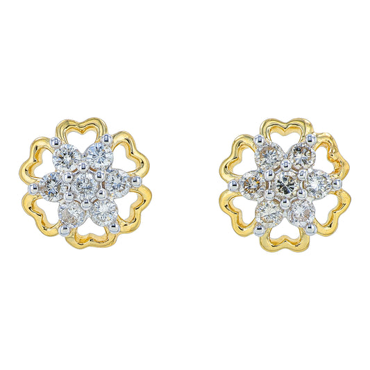 14K YG .33 CT Diamond Studs