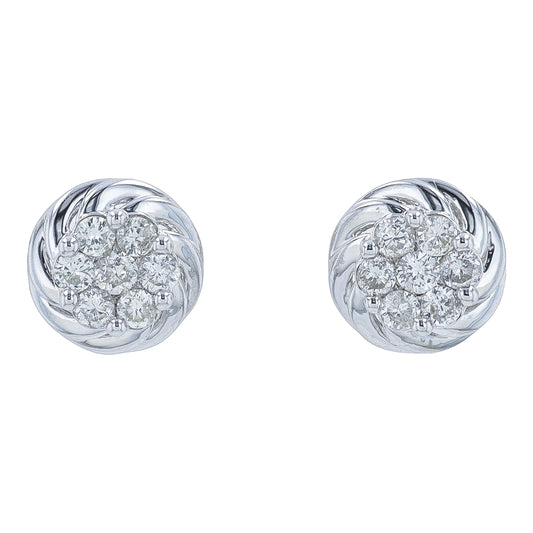 14K WG .25 CTW Diamond Studs