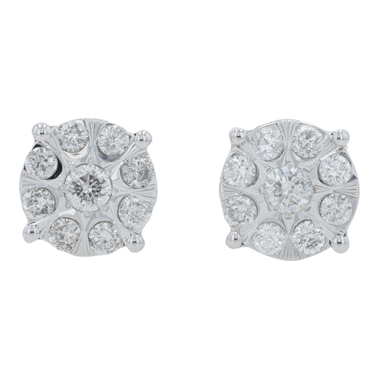 10K WG .50 CTW Diamond Studs