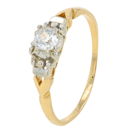 14K YG 1/3 CTW Diamond Engagement Ring