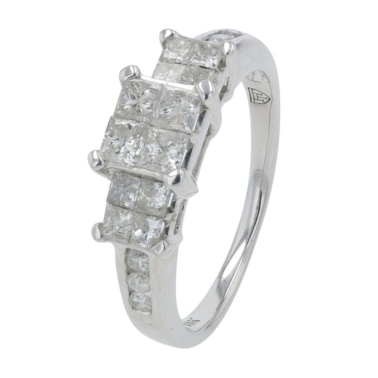 10K WG 1 CT Diamond Engagement Ring