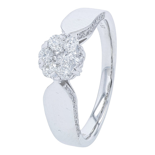 18K WG .67 CTW Diamond Ring