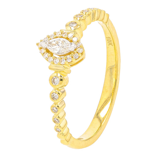 10K YG .20 CTW Diamond Engagement Ring