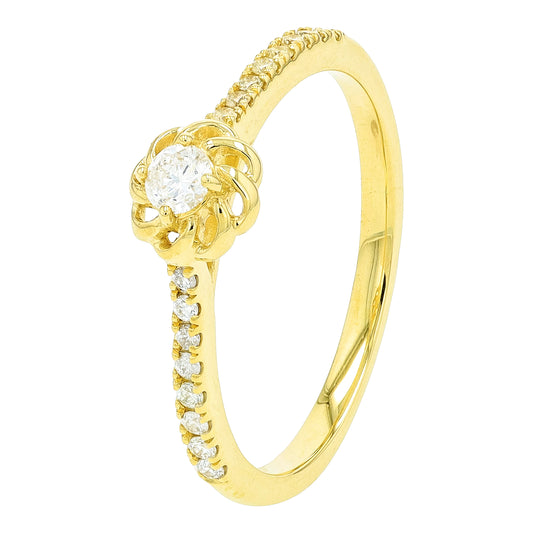10K YG .25 CTW Diamond Engagement Ring