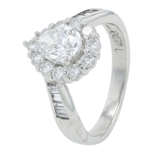 PT900 1.73 CTW Diamond Engagement Ring