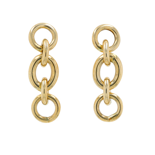 14K YG Chain Link Earrings