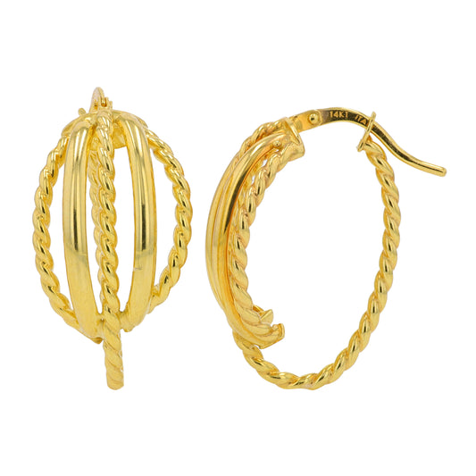 14K YG Hoops