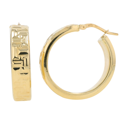 14K YG Hoops