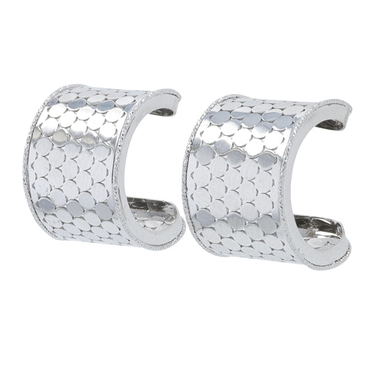 14K WG C-Hoops