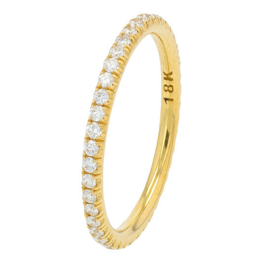 18K YG .42 CTW Eternity Band