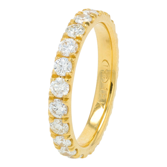 18K YG 1.47 CTW Eternity Band
