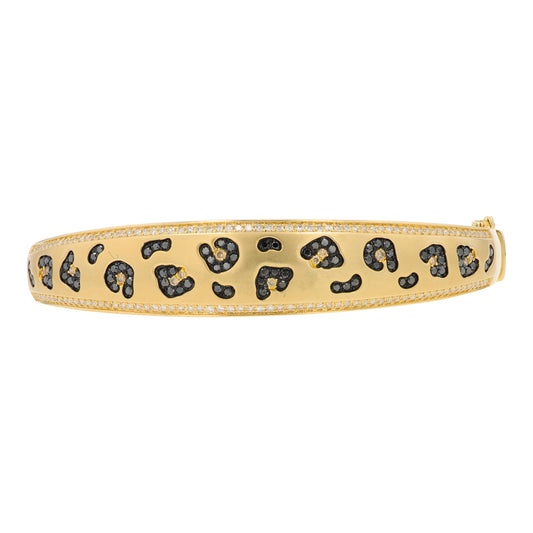 14K YG EFFY 1.14 CTW Diamond Cheetah Bangle