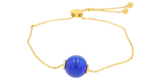 14K YG EFFY 7.07 CT Lapis Bracelet