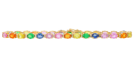 14K YG EFFY Multi Sapphire Bracelet