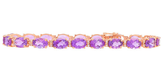 14K RG EFFY 19.90 CTW Amethyst Bracelet