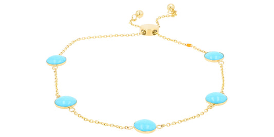 14K YG EFFY 3.90 CTW Turquoise Bracelet